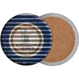 Virginia Flag Corrugated Effect Novelty Circle Coaster Set of 4