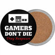 Old School Gamers Dont Die Novelty Circle Coaster Set of 4