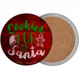 Cookies For Santa Novelty Circle Coaster Set of 4