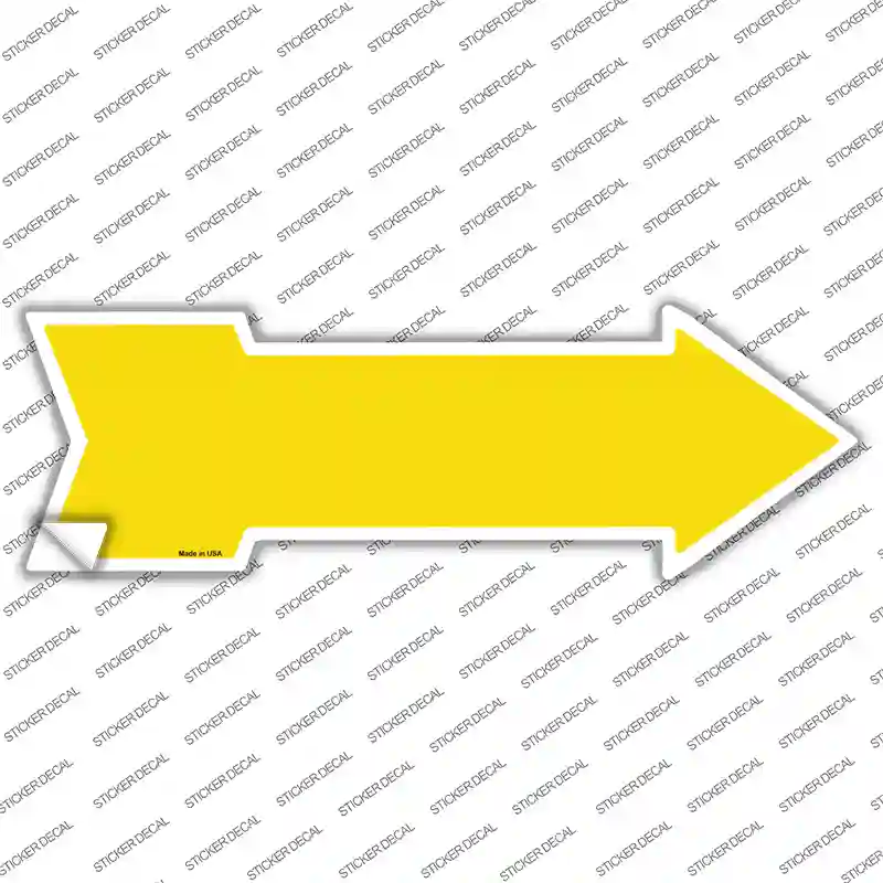 Yellow Novelty Arrow Sticker Decal