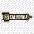 Vintage Route 66 California Novelty Arrow Sticker Decal