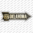 Vintage Route 66 Oklahoma Novelty Arrow Sticker Decal Small