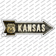 Vintage Route 66 Kansas Novelty Arrow Sticker Decal Small