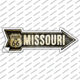 Vintage Route 66 Missouri Novelty Arrow Sticker Decal Small