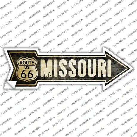 Vintage Route 66 Missouri Novelty Arrow Sticker Decal Small