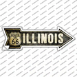 Vintage Route 66 Illinois Novelty Arrow Sticker Decal Small