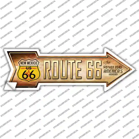 Route 66 New Mexico Flag Novelty Arrow Sticker Decal Small