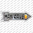 The Man Cave Novelty Arrow Sticker Decal Small