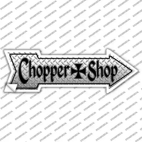 Chopper Shop Novelty Arrow Sticker Decal Small