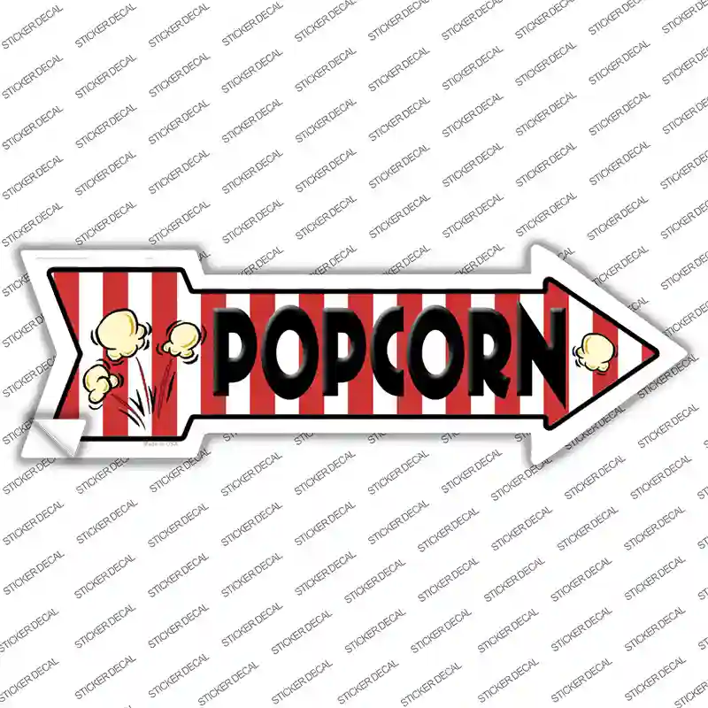 Popcorn Novelty Arrow Sticker Decal Small