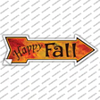 Happy Fall Novelty Arrow Sticker Decal Small