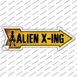 Alien X ing Novelty Arrow Sticker Decal Small