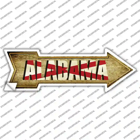 Alabama Novelty Arrow Sticker Decal Small