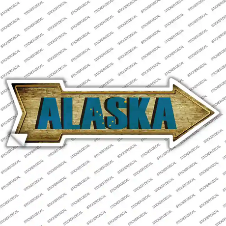 Alaska Novelty Arrow Sticker Decal Small