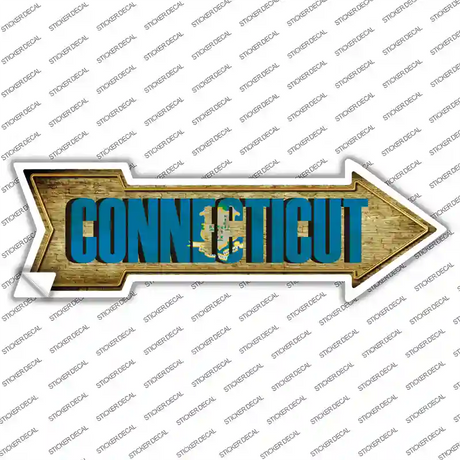 Connecticut Novelty Arrow Sticker Decal Small