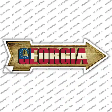 Georgia Novelty Arrow Sticker Decal Small