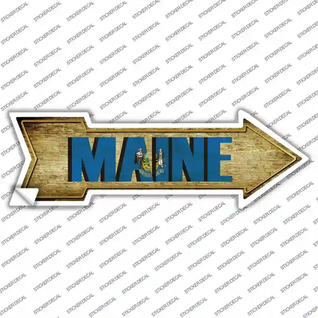 Maine Novelty Arrow Sticker Decal Small