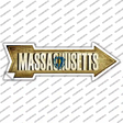 Massachusetts Novelty Arrow Sticker Decal Small