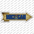 Michigan Novelty Arrow Sticker Decal Small