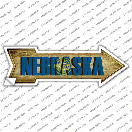 Nebraska Novelty Arrow Sticker Decal Small