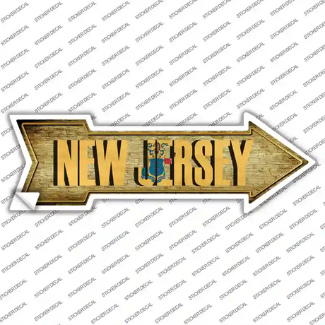 New Jersey Novelty Arrow Sticker Decal Small