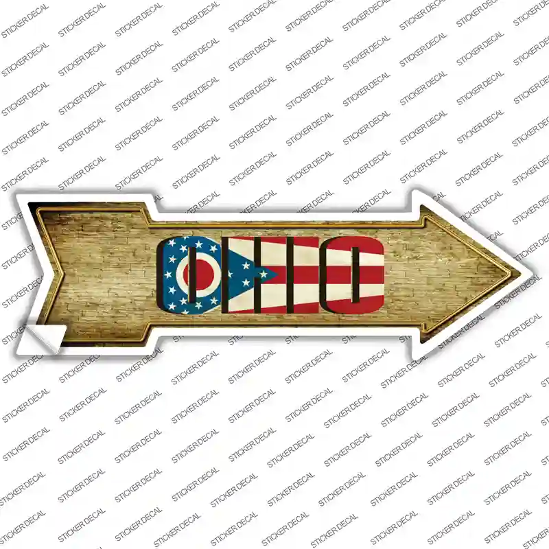 Ohio Novelty Arrow Sticker Decal Small