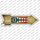 Ohio Novelty Arrow Sticker Decal Small