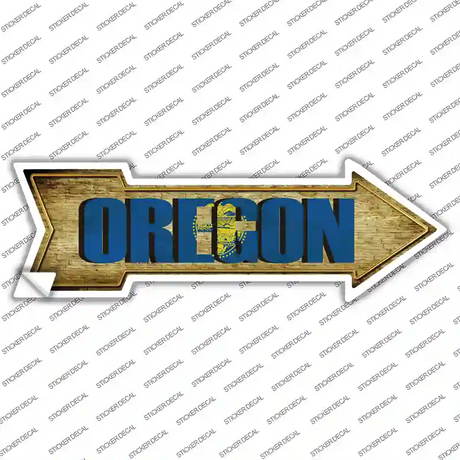 Oregon Novelty Arrow Sticker Decal Small