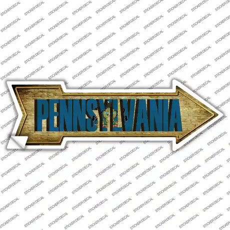 Pennsylvania Novelty Arrow Sticker Decal Small