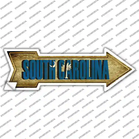 South Carolina Novelty Arrow Sticker Decal Small