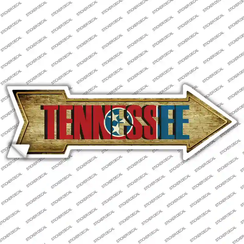 Tennessee Novelty Arrow Sticker Decal Small