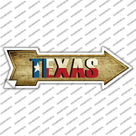 Texas Novelty Arrow Sticker Decal Small