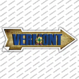 Vermont Novelty Arrow Sticker Decal Small