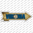 Virginia Novelty Arrow Sticker Decal Small