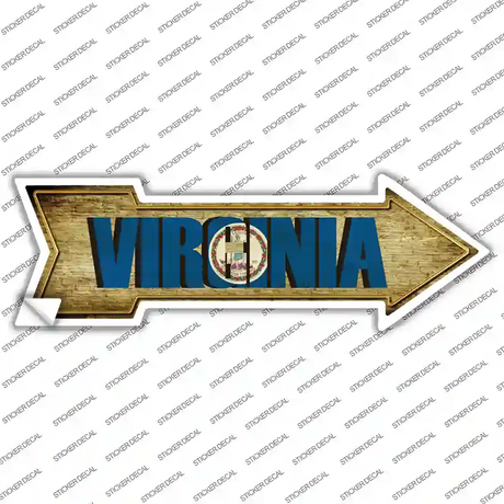 Virginia Novelty Arrow Sticker Decal Small