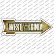 West Virginia Novelty Arrow Sticker Decal Small