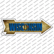 Wisconsin Novelty Arrow Sticker Decal Small