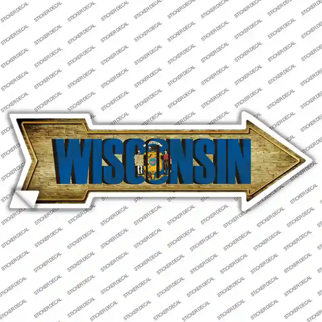 Wisconsin Novelty Arrow Sticker Decal Small