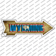 Wyoming Novelty Arrow Sticker Decal Small