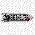 Zombie Shelter Novelty Arrow Sticker Decal Small