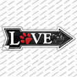 Love Cats Novelty Arrow Sticker Decal Small