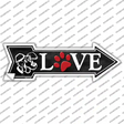 Love Dogs Novelty Arrow Sticker Decal Small