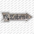 Zebras Novelty Arrow Sticker Decal Small