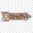 Giraffes Novelty Arrow Sticker Decal Small