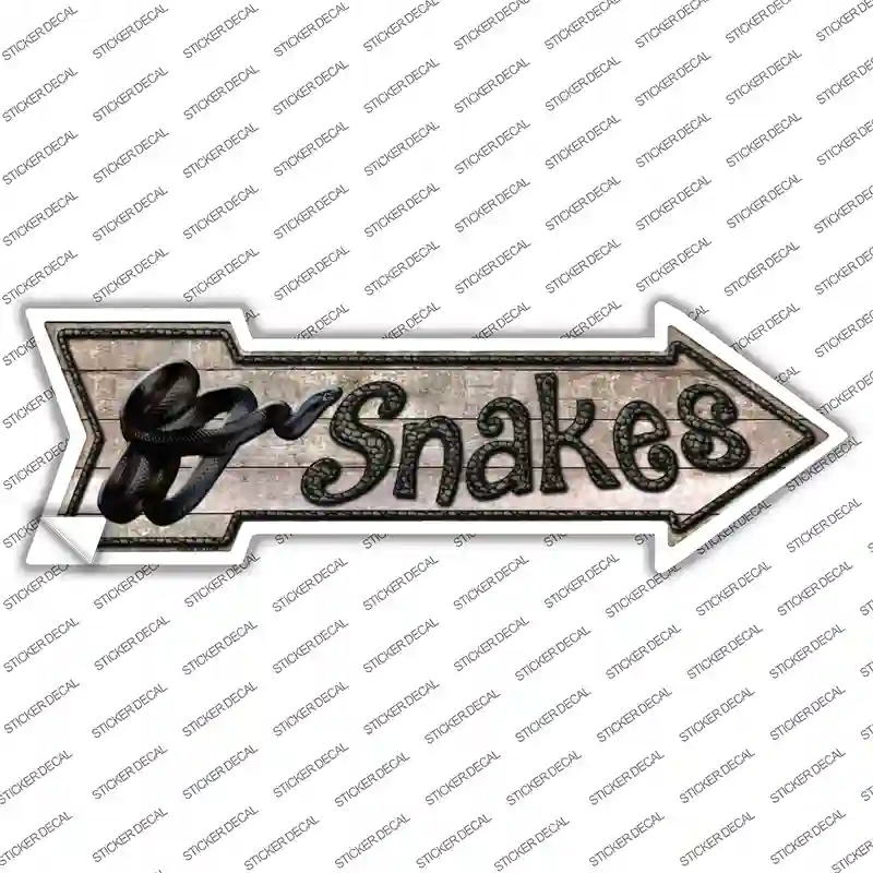 Snakes Novelty Arrow Sticker Decal Small