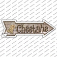 Cheetahs Novelty Arrow Sticker Decal Small