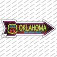 Oklahoma Neon Novelty Arrow Sticker Decal Small