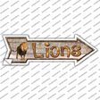 Lions Novelty Arrow Sticker Decal Small