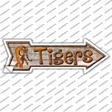 Tigers Novelty Arrow Sticker Decal Small