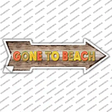 Gone To Beach Novelty Arrow Sticker Decal Small